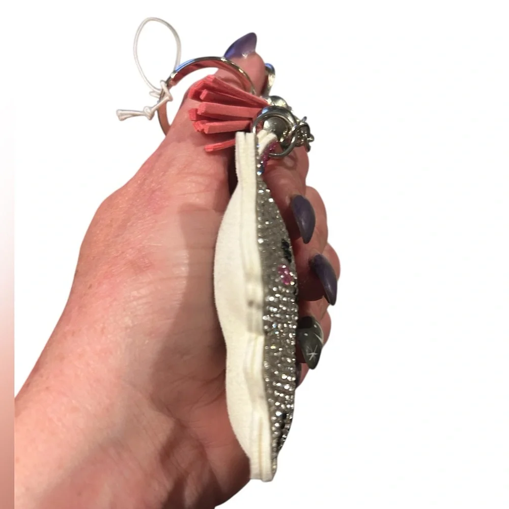 Rhinestone Unicorn Kitty Purse Charm Or Key Ring